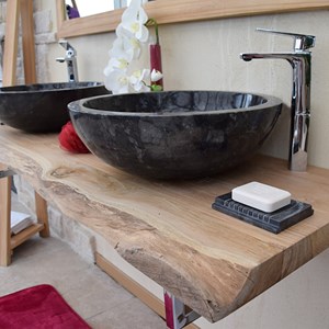 Plan pour vasque teck massif 150cm shark