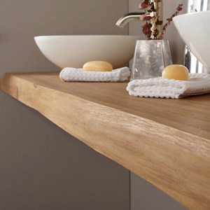 Plan pour vasque teck massif 180cm shark