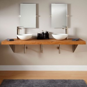 Plan pour vasque teck massif 180cm shark