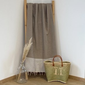 Fouta beige - mikanda taupe Beige