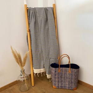 Fouta bleu - yadara bleu marine