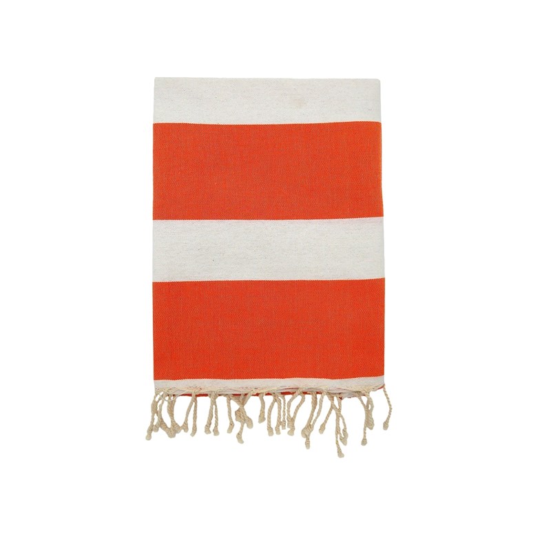 Fouta plate orange - transat orange