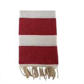 Fouta plate rouge - transat rouge