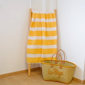 Fouta plate jaune - transat tournesol