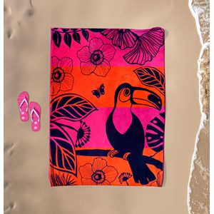 Serviette de plage xl - tropical forest