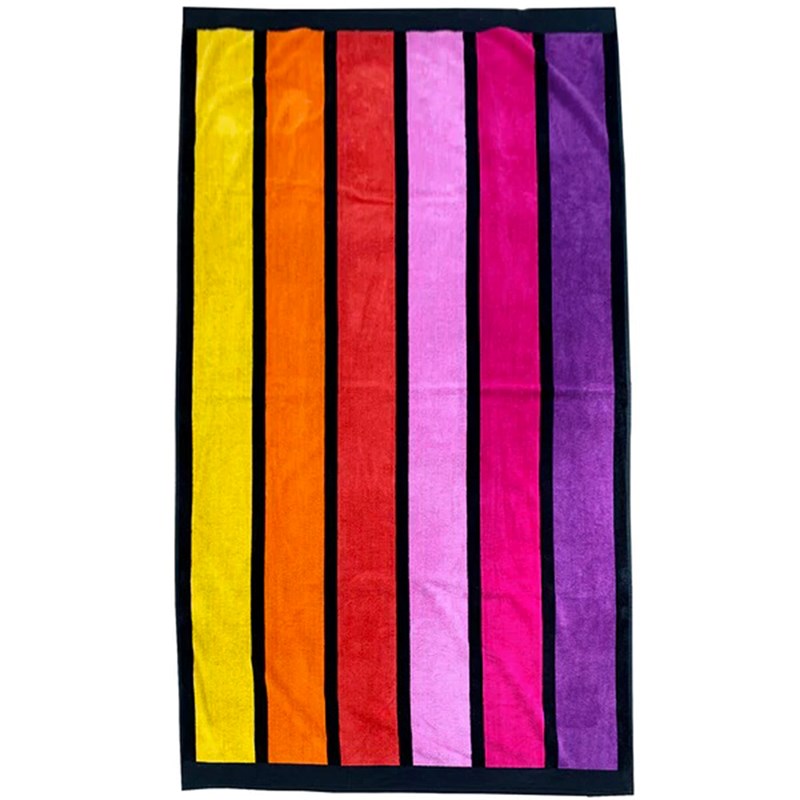 Serviette de plage rose - happy chic