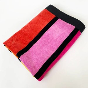 Serviette de plage rose - happy chic