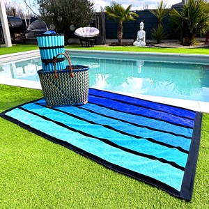 Serviette de plage bleu - happy blue