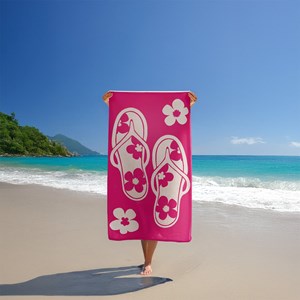 Serviette de plage rose - tunga
