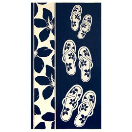 Serviette de plage bleu - tama