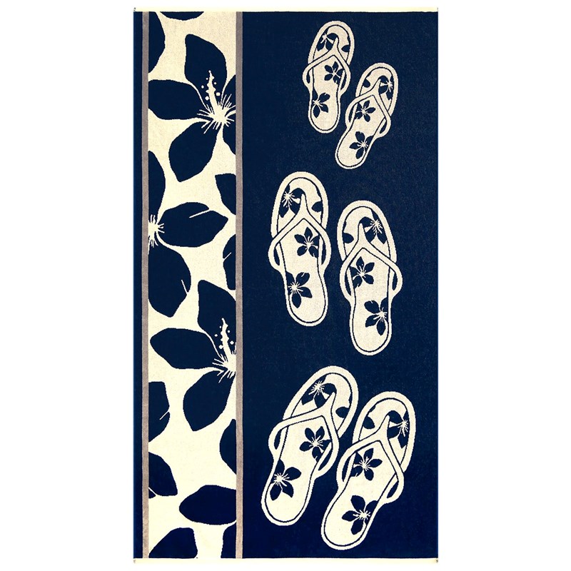 Serviette de plage bleu - tama