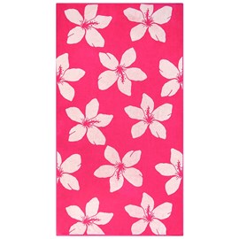 Serviette de plage rose - flora