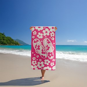 Serviette de plage rose - myrtos