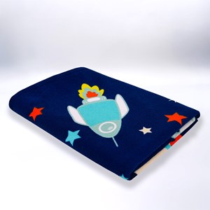 Serviette de plage enfant bleu - galaxy