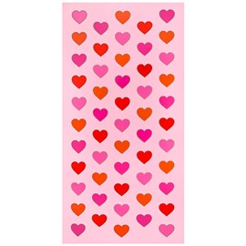 Serviette de plage enfant rose - cœurs