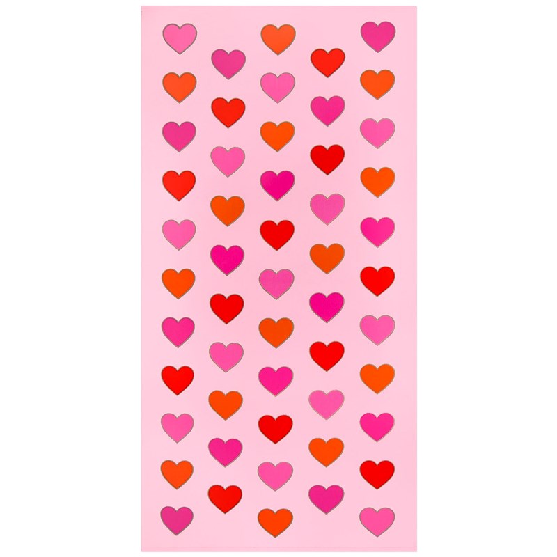 Serviette de plage enfant rose - cœurs