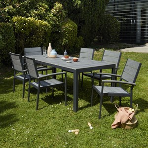 Salon de jardin en aluminium et polyw...