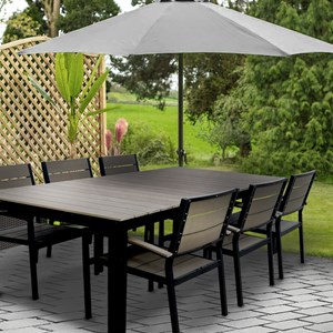 Salon de jardin en aluminium et polyw...