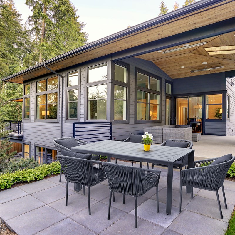 Salon de jardin en aluminium et corde...