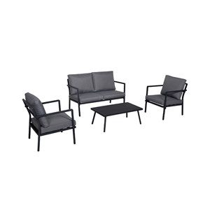 Salon de jardin en aluminium 4 pers