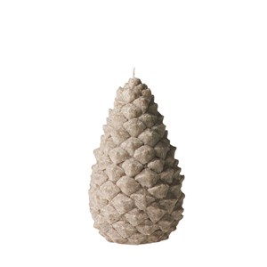 Bougie déco pomme de pin 25h bois clair