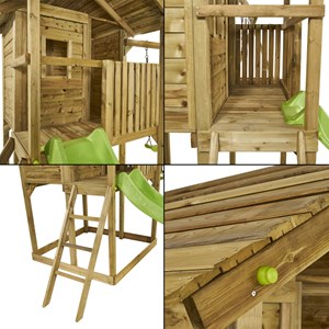 Aire de jeux cabane sur pilotis wapiti