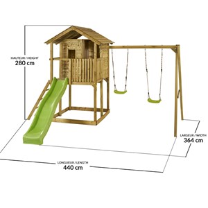 Aire de jeux cabane sur pilotis wapiti