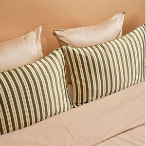 Taie d'oreiller en soie verte 51x76