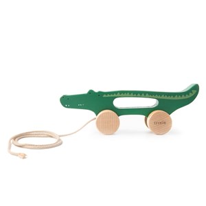Jouet à tirer en bois - mr. Crocodile