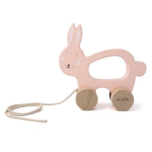 Jouet à tirer en bois - mrs. Rabbit