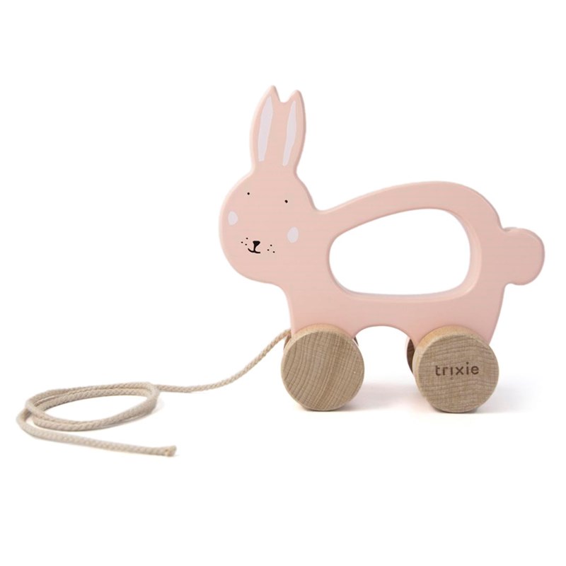 Jouet à tirer en bois - mrs. Rabbit
