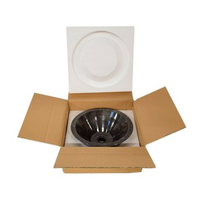 Vasque ronde en marbre noir koni