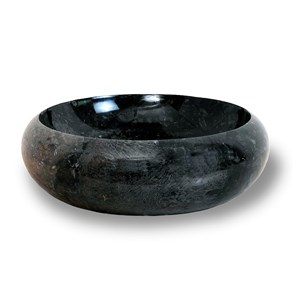 Vasque ronde en marbre noir luna
