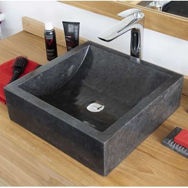 Vasque à poser en marbre noir,  kiara