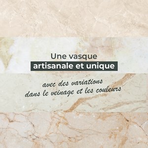 Vasque à poser en marbre crème,  kiara