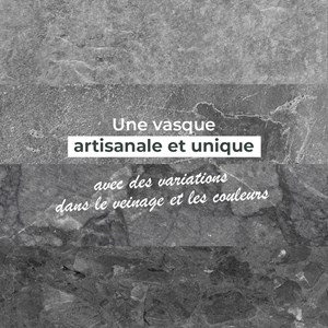 Vasque à poser en marbre gris, sailor