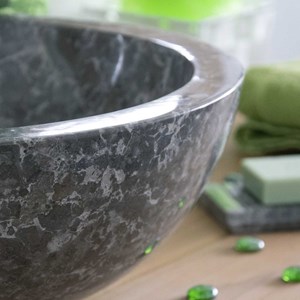 Vasque ronde en marbre gris lizéa
