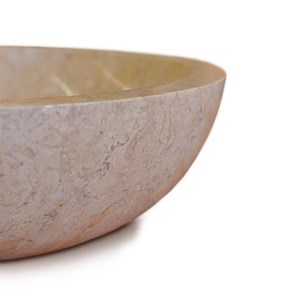 Vasque ronde en marbre crème lizéa