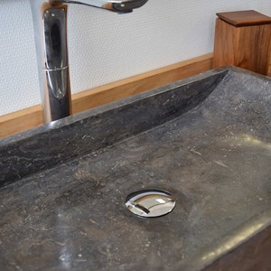 Vasque à poser en marbre noir, boreal