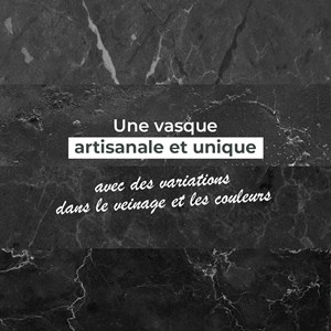 Vasque à poser en marbre noir, boreal