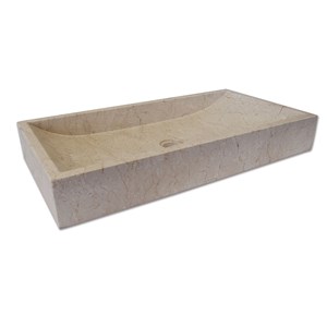 Vasque à poser en marbre crème, boreal