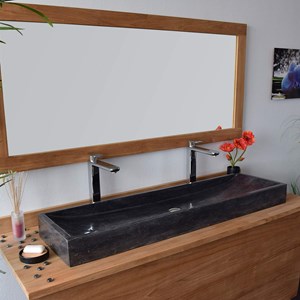 Vasque à poser en marbre noir, atlantica