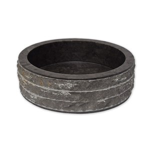 Vasque ronde en marbre noir sterio