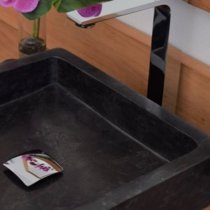 Vasque à poser en marbre noir, kalio