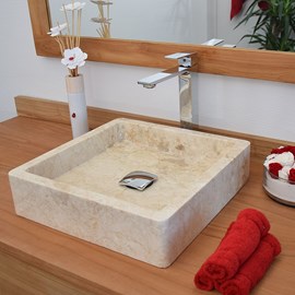 Vasque à poser en marbre crème, kalio