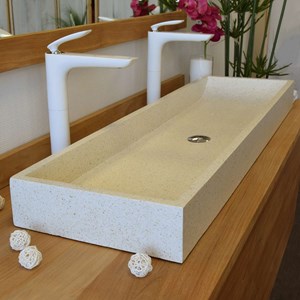 Vasque en terrazzo crème atlantica