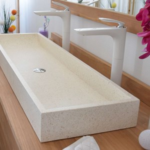 Vasque en terrazzo crème atlantica