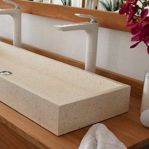 Vasque en terrazzo crème atlantica
