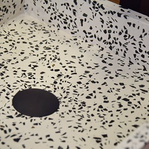 Vasque en terrazzo crème arlecchino