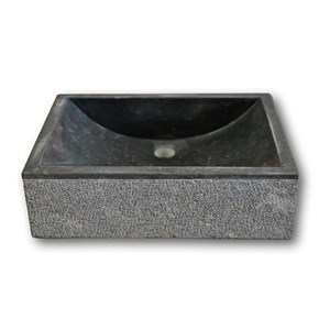 Vasque à poser en marbre noir, jones